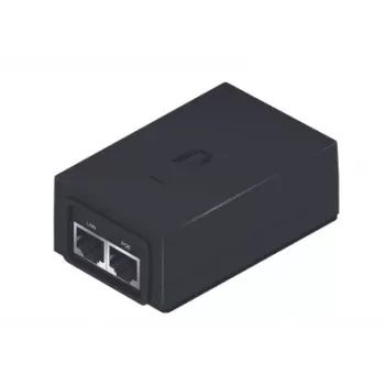 PoE adapteris UBIQUITI POE-24-24W — 24 V PoE, 2 × RJ-45 Fast Ethernet prievadai, 88×57×33 mm