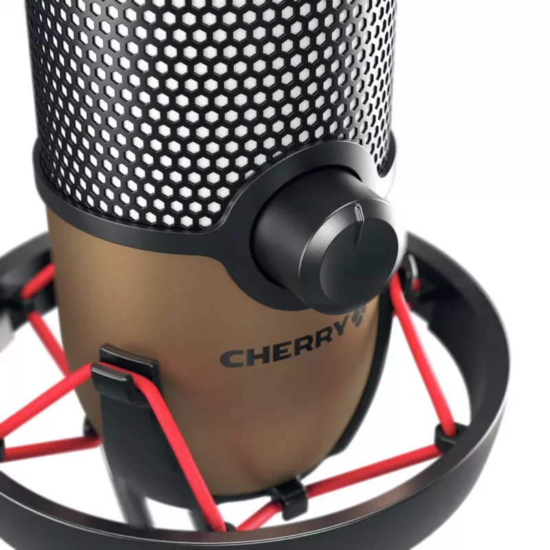 Stalinis mikrofonas CHERRY UM 9.0 PRO RGB, juodas, varinis