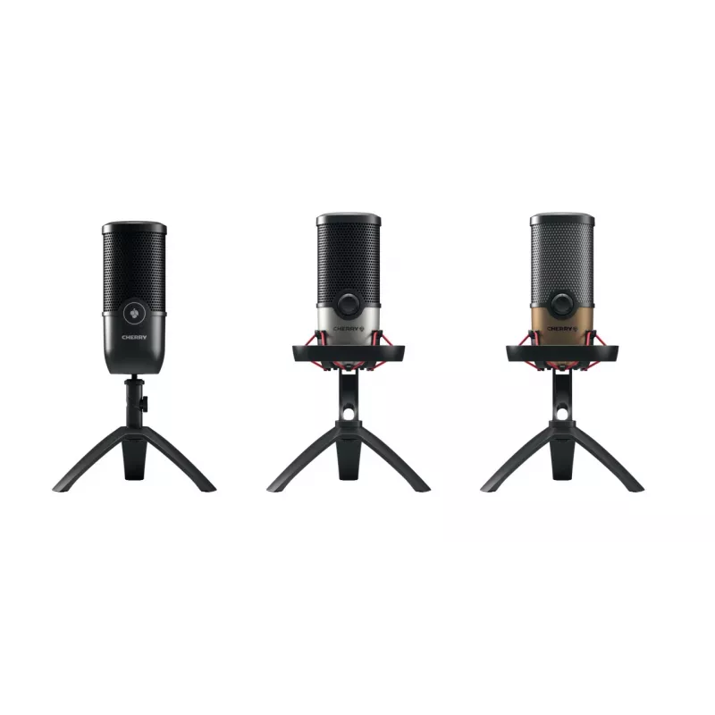Stalinis mikrofonas CHERRY UM 9.0 PRO RGB, juodas, varinis