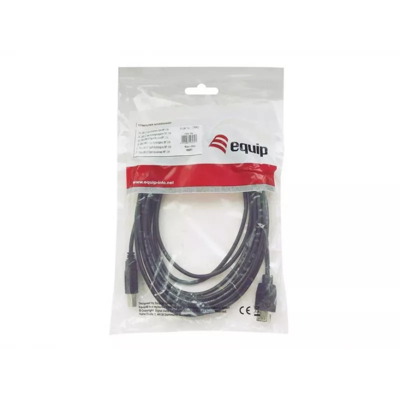 Equip USB 2.0 tipo A į tipo B laidas, 2,0 m, juodas