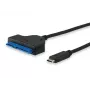 Equip USB Type C į SATA laidas, juodas, 6 Gbit/s, 50 mm, 150 mm, 500 mm, 50 g