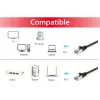 Equip Cat.6A S/FTP Patch Cable, juoda, 1,5 m
