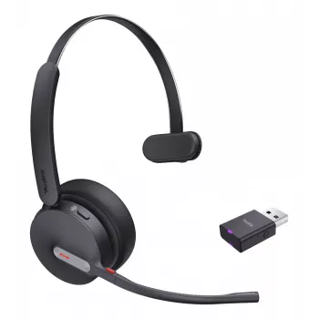 Yealink WH64 Hybrid Mono Teams Belaidis Ausinių Rinkinys DECT/Bluetooth Juoda