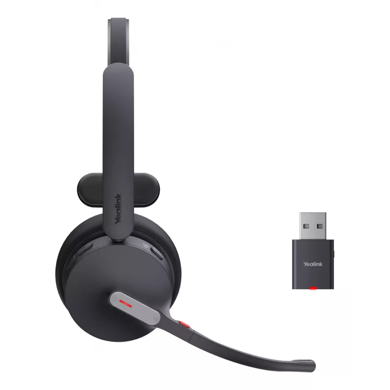 Yealink WH64 Hybrid Mono Teams Belaidis Ausinių Rinkinys DECT/Bluetooth Juoda