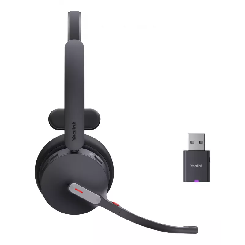 Yealink WH64 Hybrid Mono Teams Belaidis Ausinių Rinkinys DECT/Bluetooth Juoda