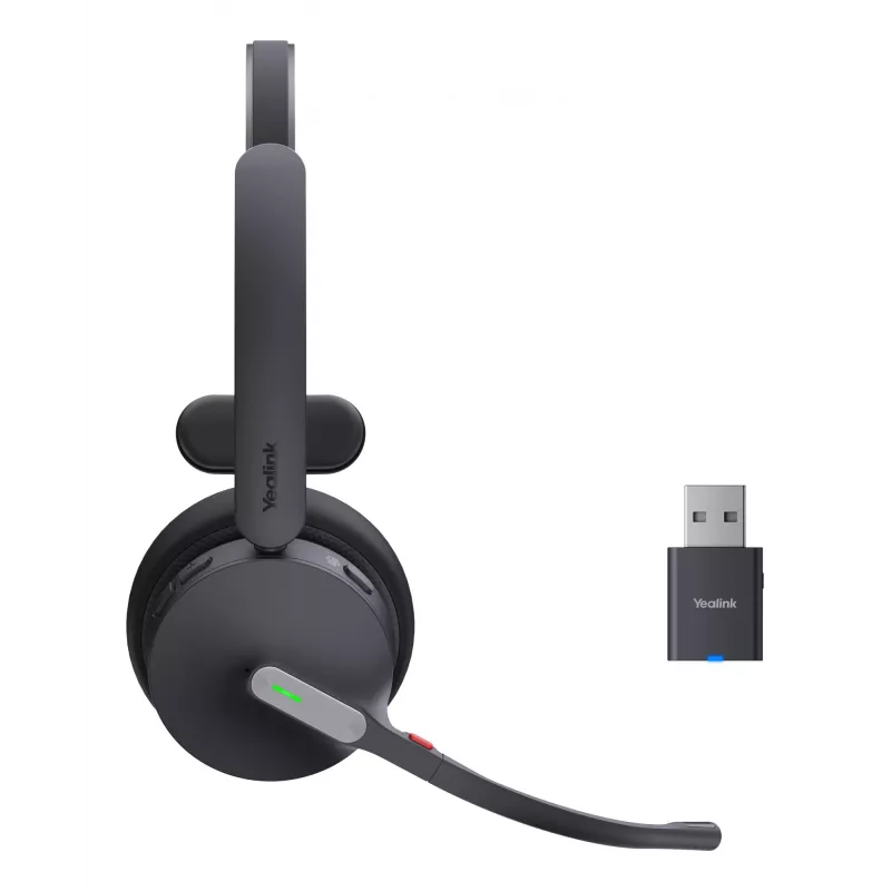 Yealink WH64 Hybrid Mono Teams Belaidis Ausinių Rinkinys DECT/Bluetooth Juoda