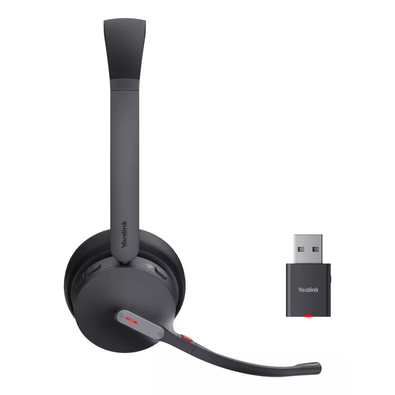 Yealink WH64 Hybrid Dual Teams belaidė ausinė DECT+Bluetooth, juoda, skirta biurui ir kontaktų centrui