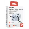 Verbatim Charge 'n' Travel 70W 2C įtraukiamas universalus kelioninis adapteris mėlynas