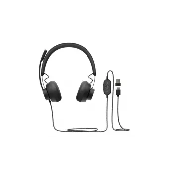 LOGITECH Zone Wired - USB-C / USB-A - Ausinės - MS Teams sertifikuotos - Juodos