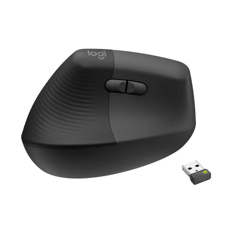 LOGITECH belaidė vertikali ergonominė pelė Lift For Business kairiarankiams Graphite/juoda