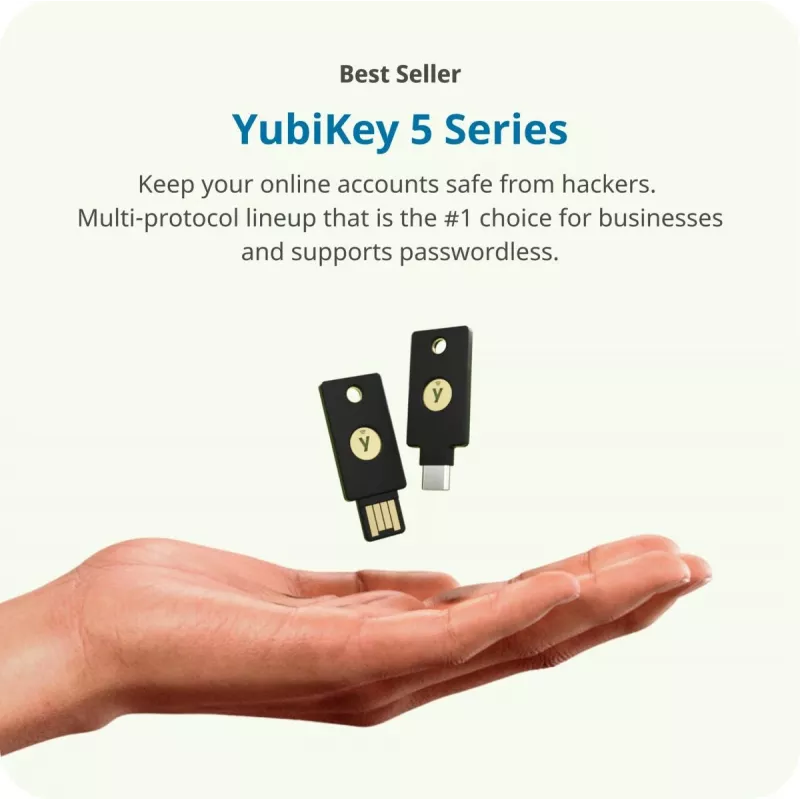 YUBICO YubiKey 5C – USB-C raktinis saugos raktas