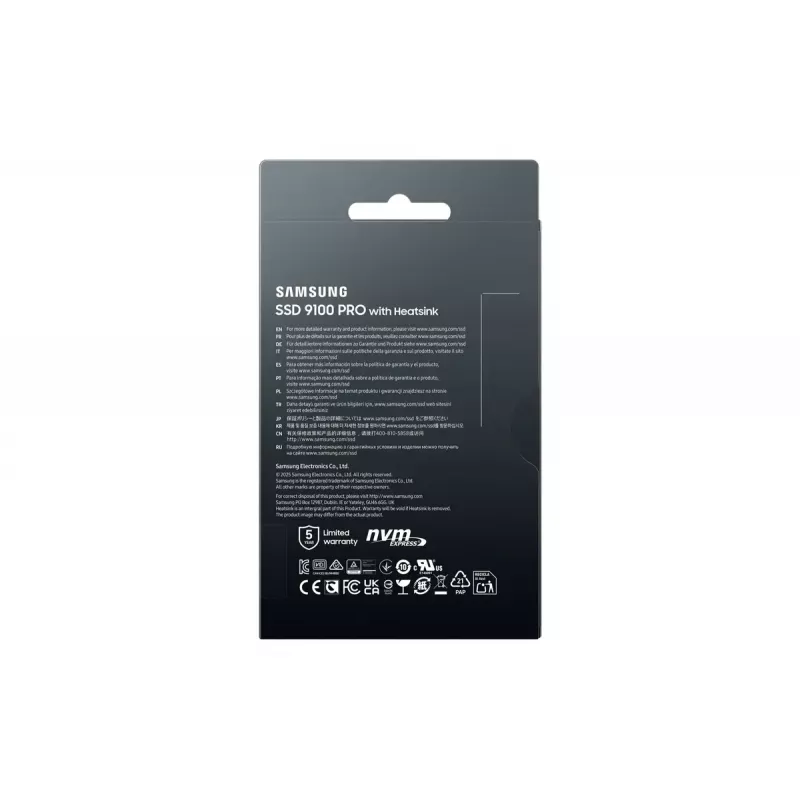 Samsung 9100 PRO Heatsink PCIe 5.0 NVMe M.2 SSD – 1 TB