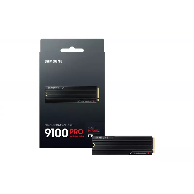 Samsung 9100 PRO Heatsink PCIe 5.0 NVMe M.2 SSD – 1 TB
