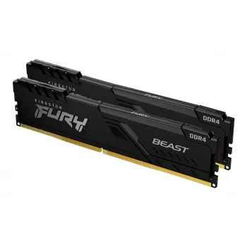 Kingston Technology FURY Beast 32GB 3200MT/s DDR4 CL16 DIMM (2 modulių rinkinys) Juoda