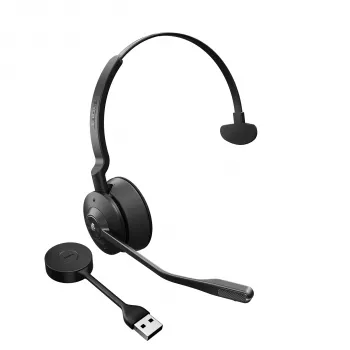 Jabra Engage 55 - USB-A MS Mono, EMEA/APAC, belaidė ausinė, biurui/skambučių centrui, 57 g, juoda, titano