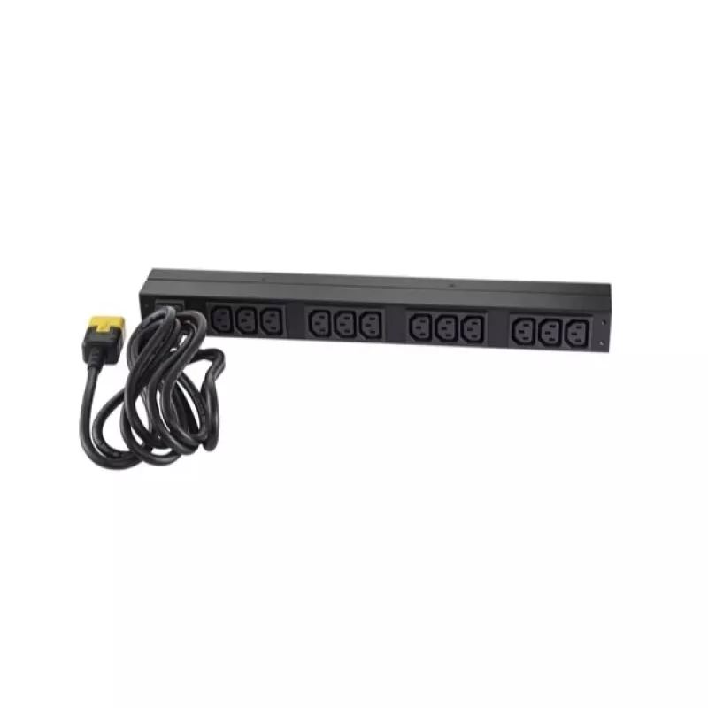 APC NetShelter Basic Rack PDU, 1U, 1 fazė, 3,7 kW 230V 16A arba 3,3 kW 208V 16A, 12x C13 lizdai, C20 laidas