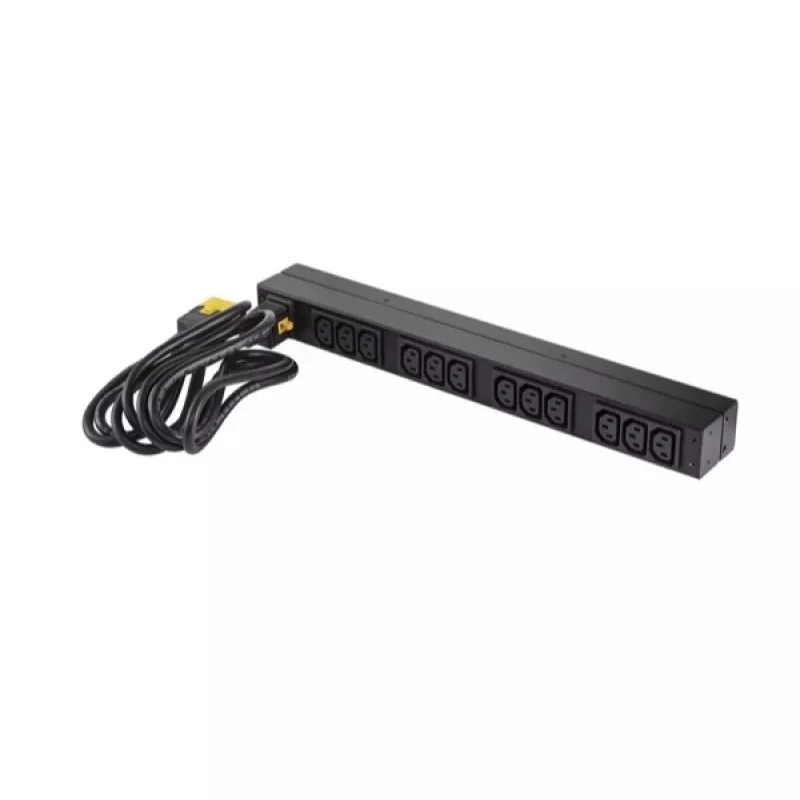 APC NetShelter Basic Rack PDU, 1U, 1 fazė, 3,7 kW 230V 16A arba 3,3 kW 208V 16A, 12x C13 lizdai, C20 laidas