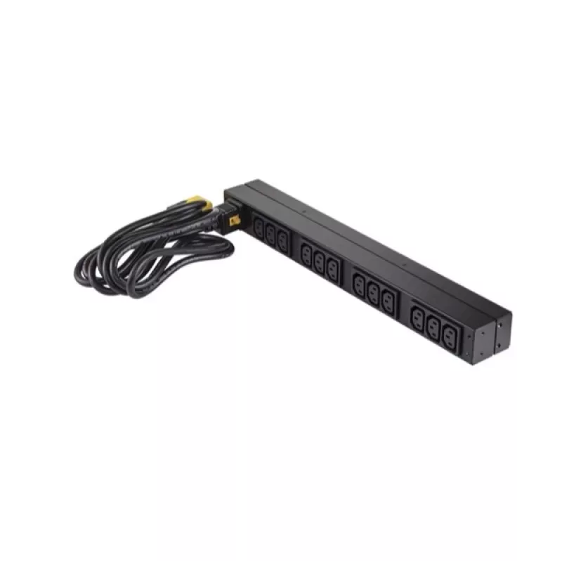 APC NetShelter Basic Rack PDU, 1U, 1 fazė, 3,7 kW 230V 16A arba 3,3 kW 208V 16A, 12x C13 lizdai, C20 laidas