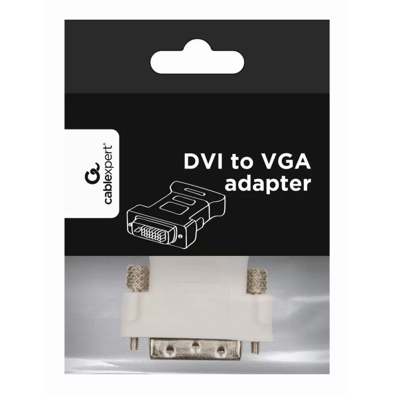 GEMBIRD Adapteris DVI-A (vyriškas) į VGA 15 kontaktų HD (3 eilės) (moteriškas)
