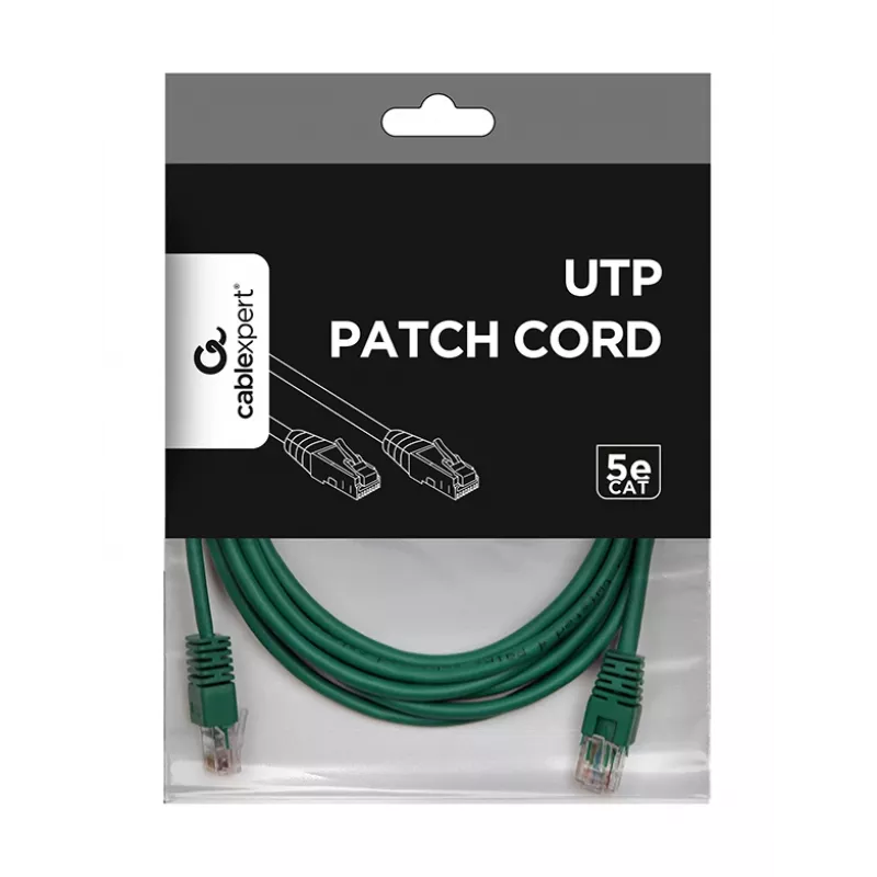 Gembird PP12-2M/G jungiamasis laidas CAT5e UTP 2m žalias