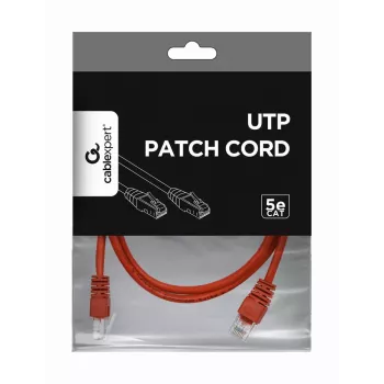 Gembird PP12-2M/R – Patch laidas Cat5e UTP 2 m raudonas