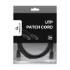 Gembird PP12-3M/BK – Patch kabelis Cat5e UTP 3m juodas