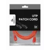 Gembird PP12-3M/R - Patch laidas Cat5e UTP 3m raudonas