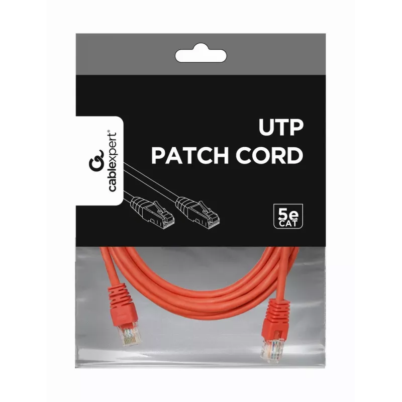 Gembird PP12-3M/R - Patch laidas Cat5e UTP 3m raudonas