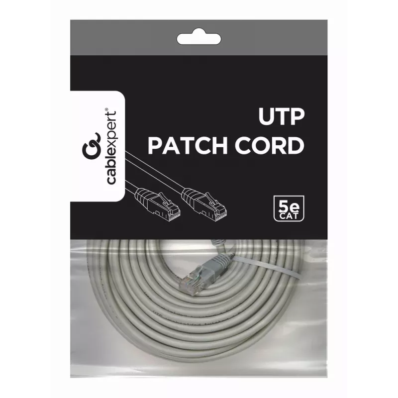 Gembird PP12-15M jungiamasis laidas – Cat 5e – UTP – 15 m – pilka