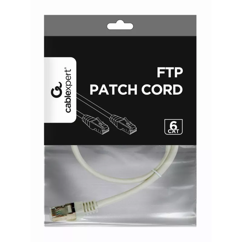 Gembird PP6-0.5M – Patch kabelis CAT6 FTP 0,5 m pilkas