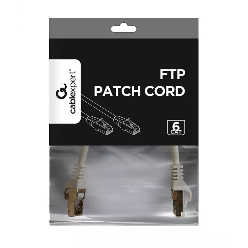 Gembird Patch Laidas CAT6 FTP 25cm Pilkas