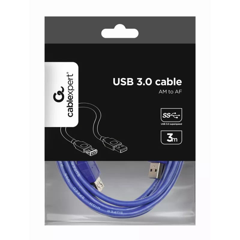 GEMBIRD USB 3.0 ilginimo laidas 3m
