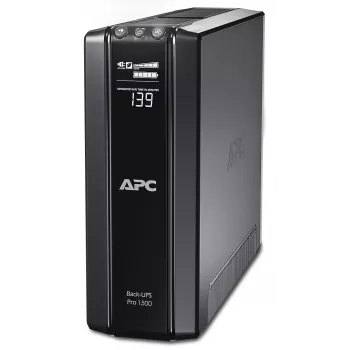 APC Back-UPS Pro 1500VA/865W, bokštinis, 230V, 10x IEC C13, AVR, LCD, keičiama baterija