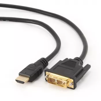 GEMBIRD HDMI į DVI vyriškas-vyriškas laidas su paauksuotomis jungtimis 2,0 m (didmeninė pakuotė)