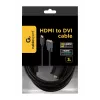 HDMI į DVI-D laidas GEMBIRD CC-HDMI-DVI-10 3 m, juodas, vyriškas į vyrišką, paauksuoti kontaktai