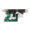 DIGITUS Serial I/O, 2 prievadų, PCIe papildymo plokštė su 2 x DB9 M lizdu ir žemo profilio kronšteinu, MCS9901 mikroschemų rinkinys
