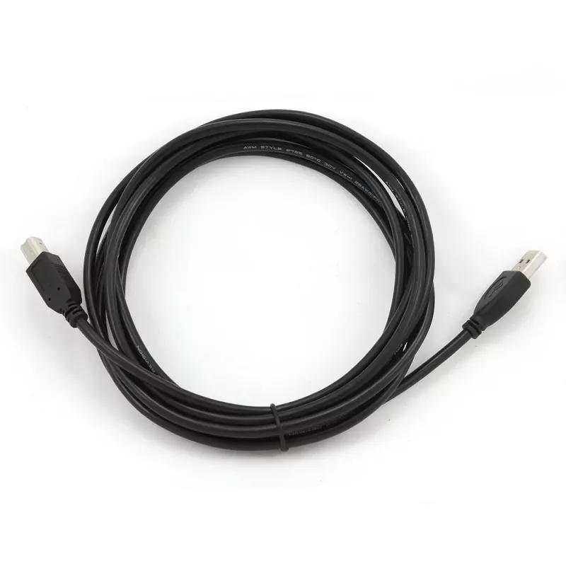 GEMBIRD USB 2.0 A-B laidas 3m (10ft) - juodas / didmeninė pakuotė (ccp-USB2-ambm-10)
