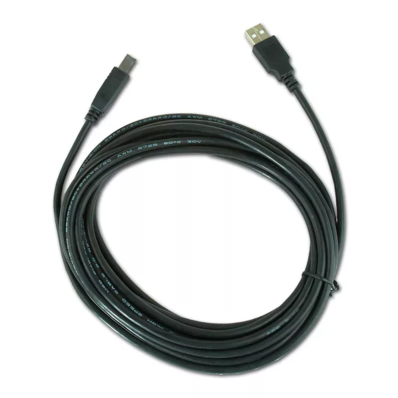 USB kabelis, Gembird 4,5 m USB 2.0 A/B M, juodas, vyriškas/vyriškas