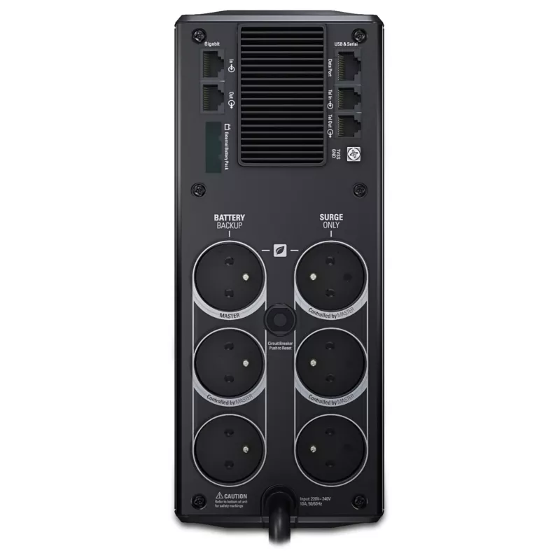 APC BR1200G-FR Power-Saving Back-UPS Pro 1200 nenutrūkstamo maitinimo šaltinis, line-interactive, 1200 VA, 720 W, 230 V, 6 lizdai CEE 7/5, LCD, USB, 45 dB