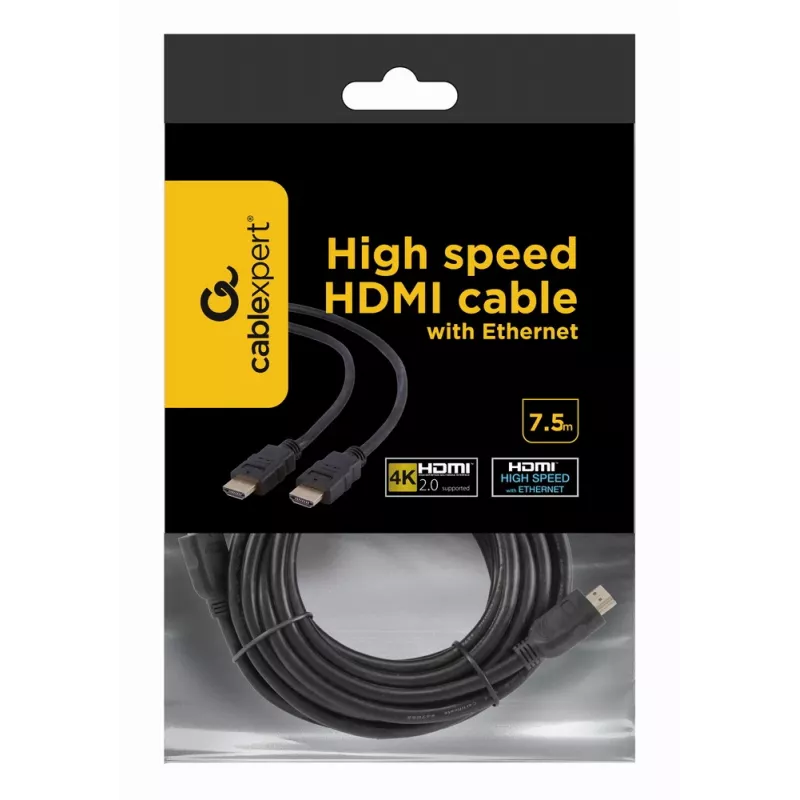 GEMBIRD HDMI V.1.4 Laidas Vyriškas-Vyriškas / 7,5 m Didmeninė Pakuotė (cc-hdmi4-7.5m)