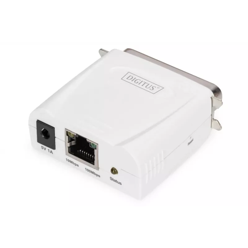 DIGITUS Fast Ethernet spausdinimo serveris su lygiagrečiuoju prievadu (dn130011)