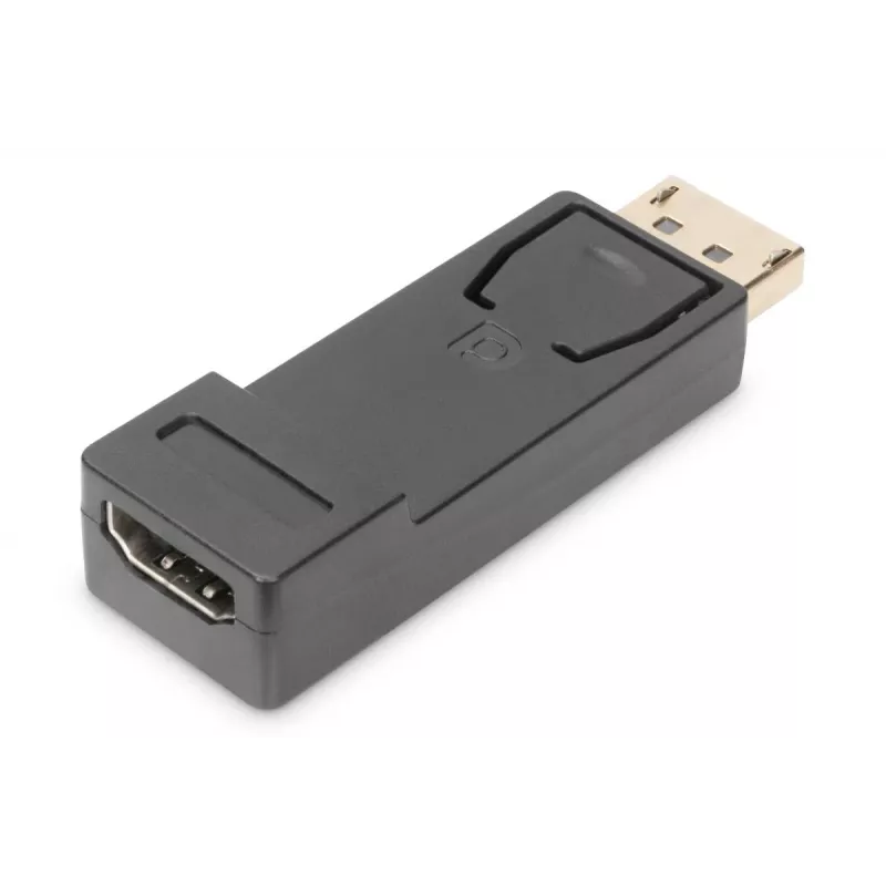 DIGITUS ASSMANN adapteris DisplayPort į HDMI A tipas, vyriška/moteriška, su užraktu, CE, juodas