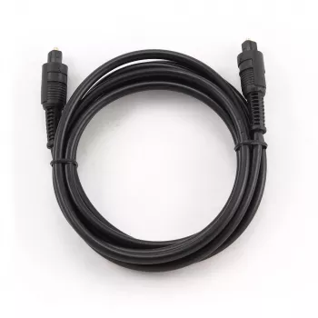 Garsinis laidas Gembird Toslink, 2 m, juodas, kištukai vyras-vyras