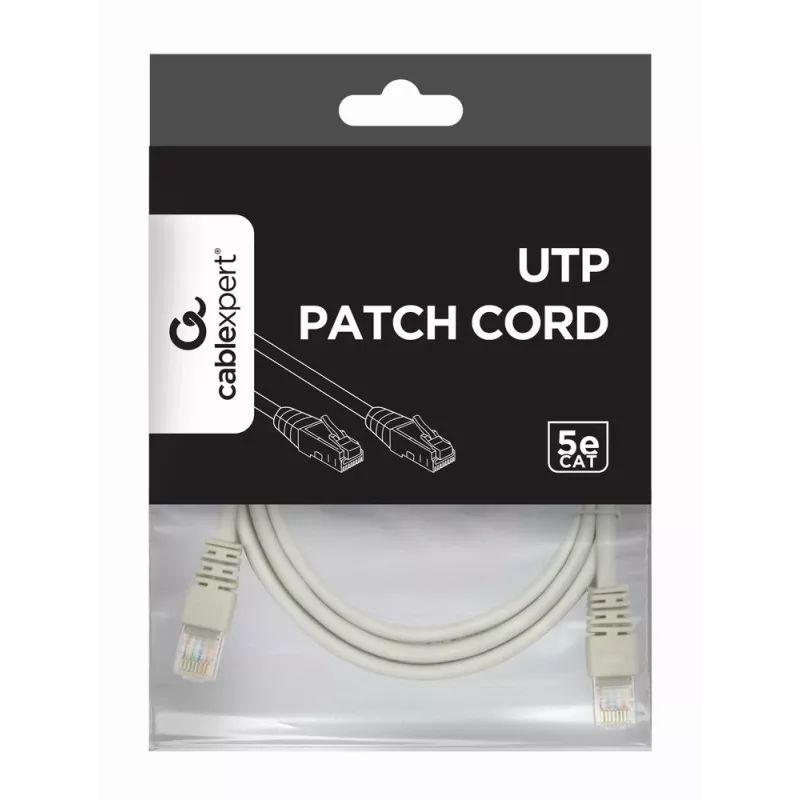 Gembird PP12-1.5M Laidas – Cat5e – UTP – 1,5 m – Pilkas