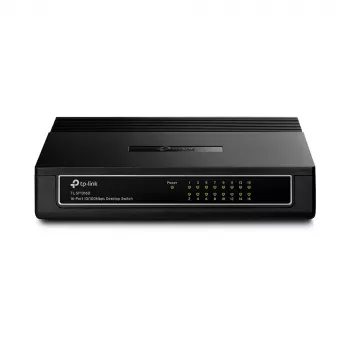 TP-Link TL-SF1016D 16 prievadų Fast Ethernet nevaldomas komutatorius, stalinis / montuojamas į stelažą