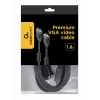 Gembird Premium VGA HD15M/HD15M dvigubai ekranuotas su 2 ferito žiedais 2,0 m laidas / juodas