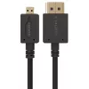 GEMBIRD HDMI vyriškas į micro D vyrišką laidas su auksuotais jungtimis 2,0 m juodas
