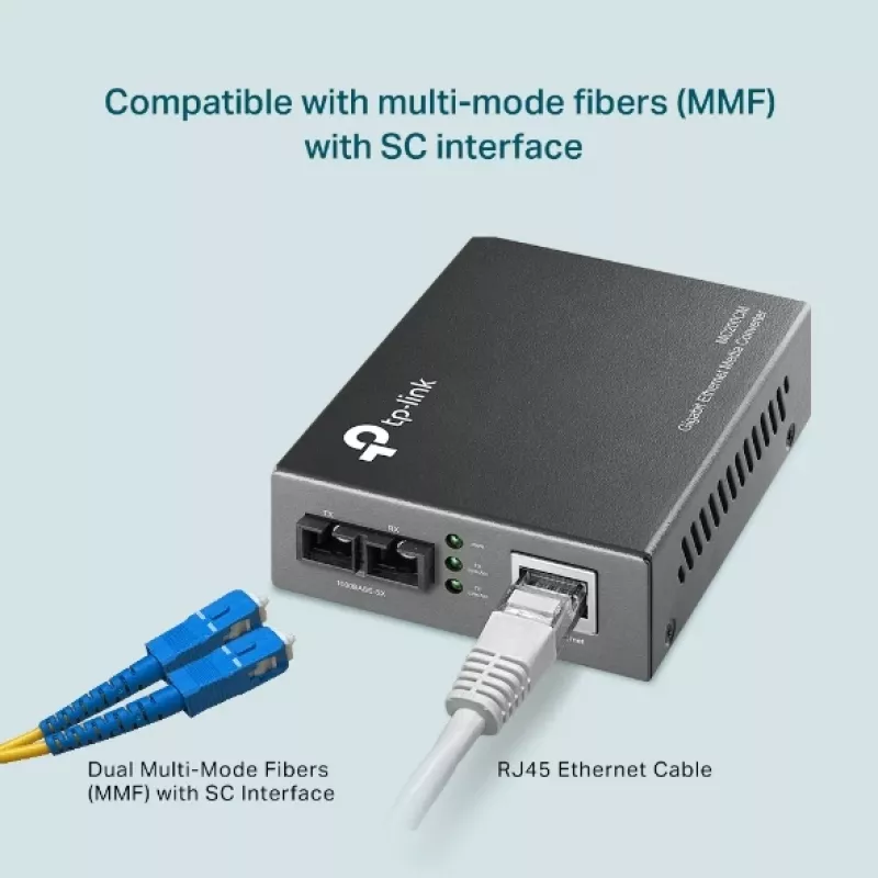 TP-Link MC200CM Gigabit optinis keitiklis (multi-mode, SC, 850 nm, 550 m)