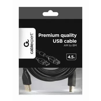 Gembird Premium kokybės USB A kištukas į B kištuką laidas 4,5 m - Juoda