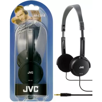 JVC HA-L50-B ausinės, laidinės, lankstus lankelis, juodos